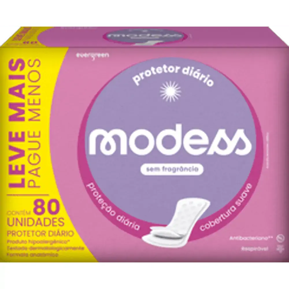 Absorvente Protetor Diário Modess 80 Unidades