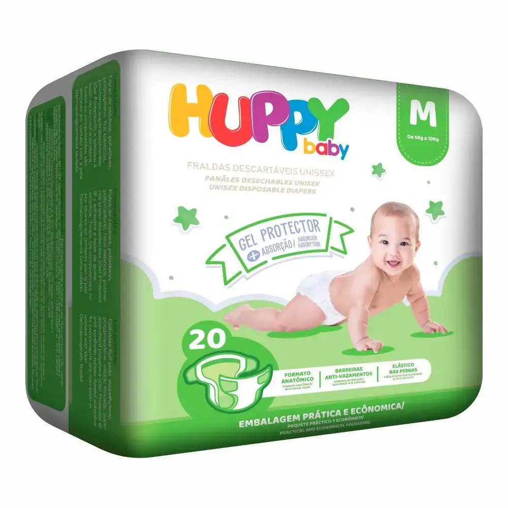Fralda Huppy Baby Plus M 20 Un.