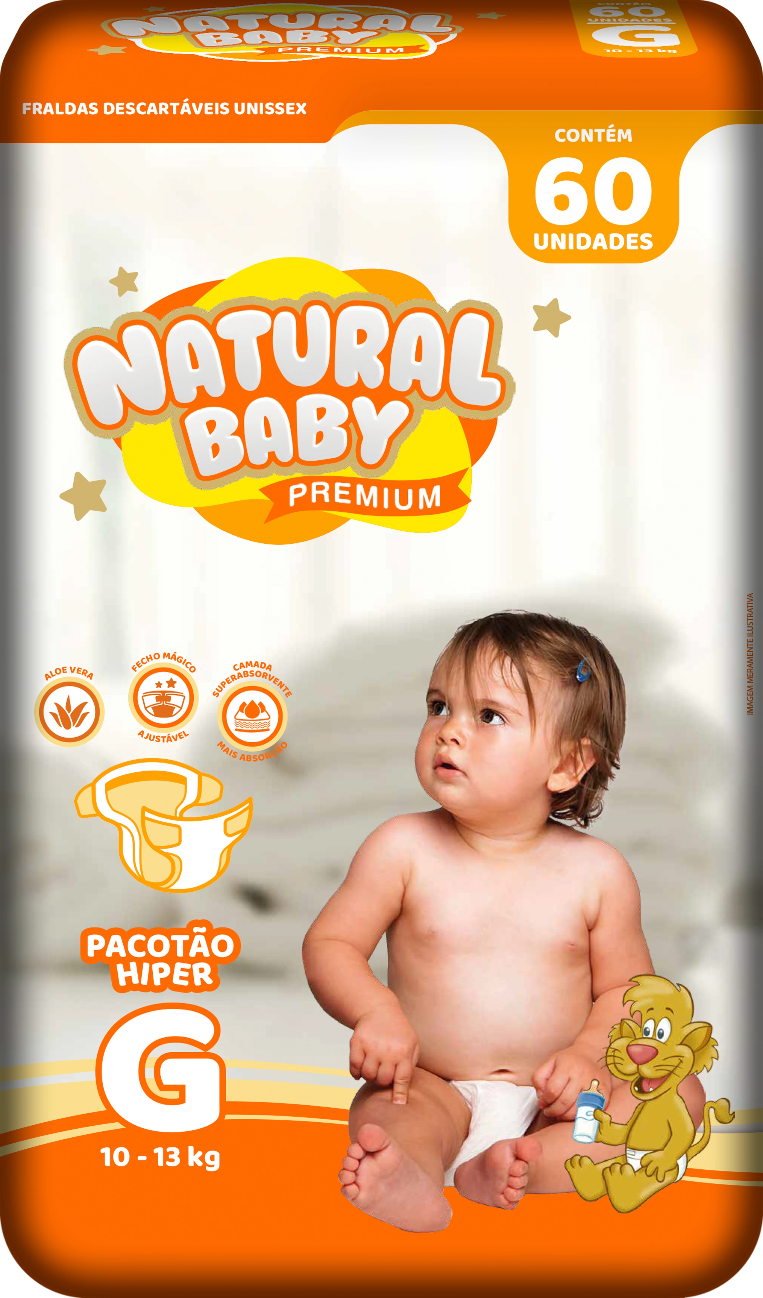 Fralda Desc Natural Baby Hiper G C/50
