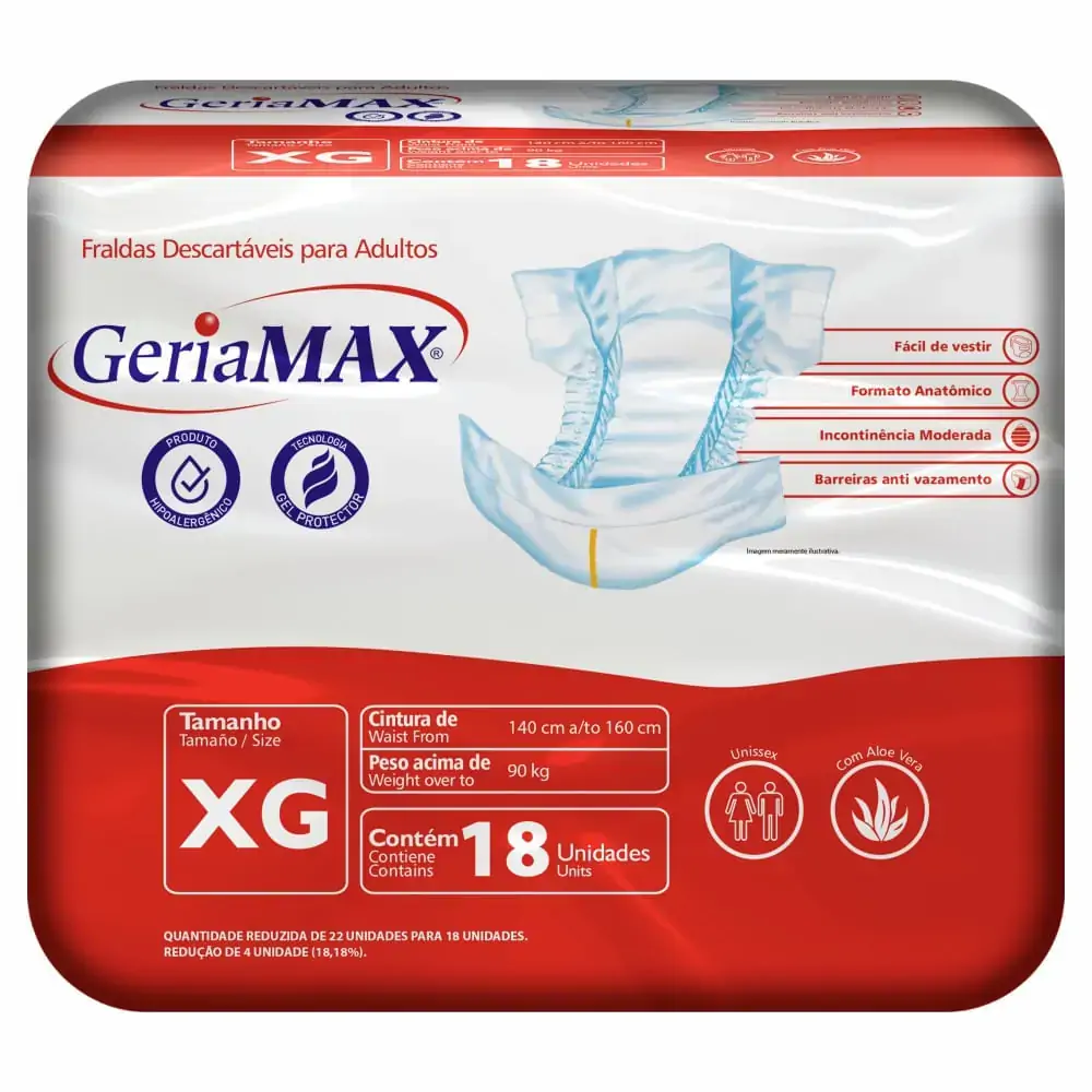 Geriamax Fralda Geriatrica Tamanho Eg X 22