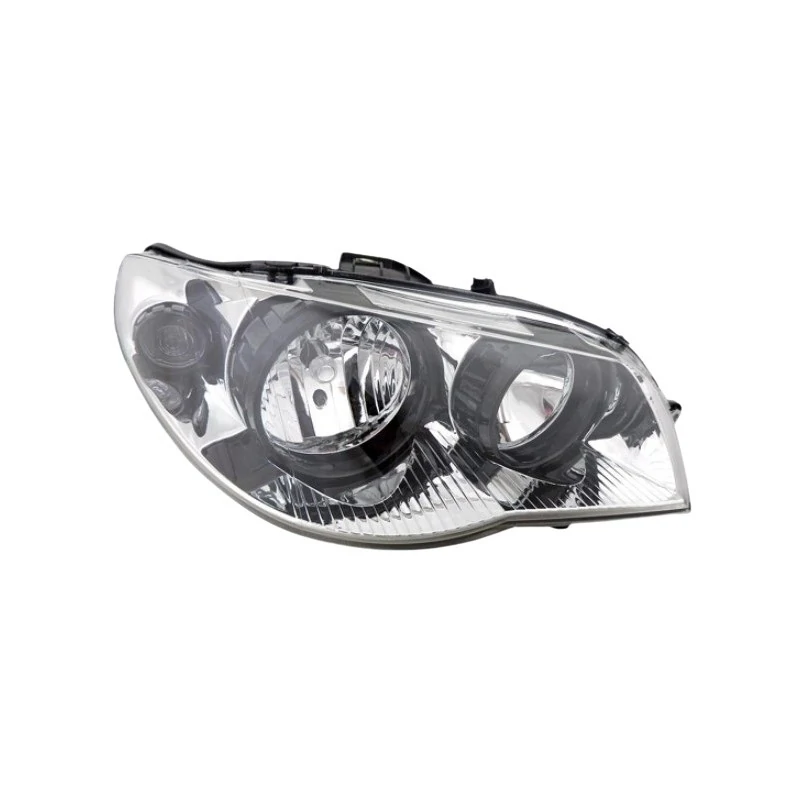 Farol Principal Lado Direito Máscara Cromada Aro Preto H7/H7 - VIA EXPRESSA IPV0160764