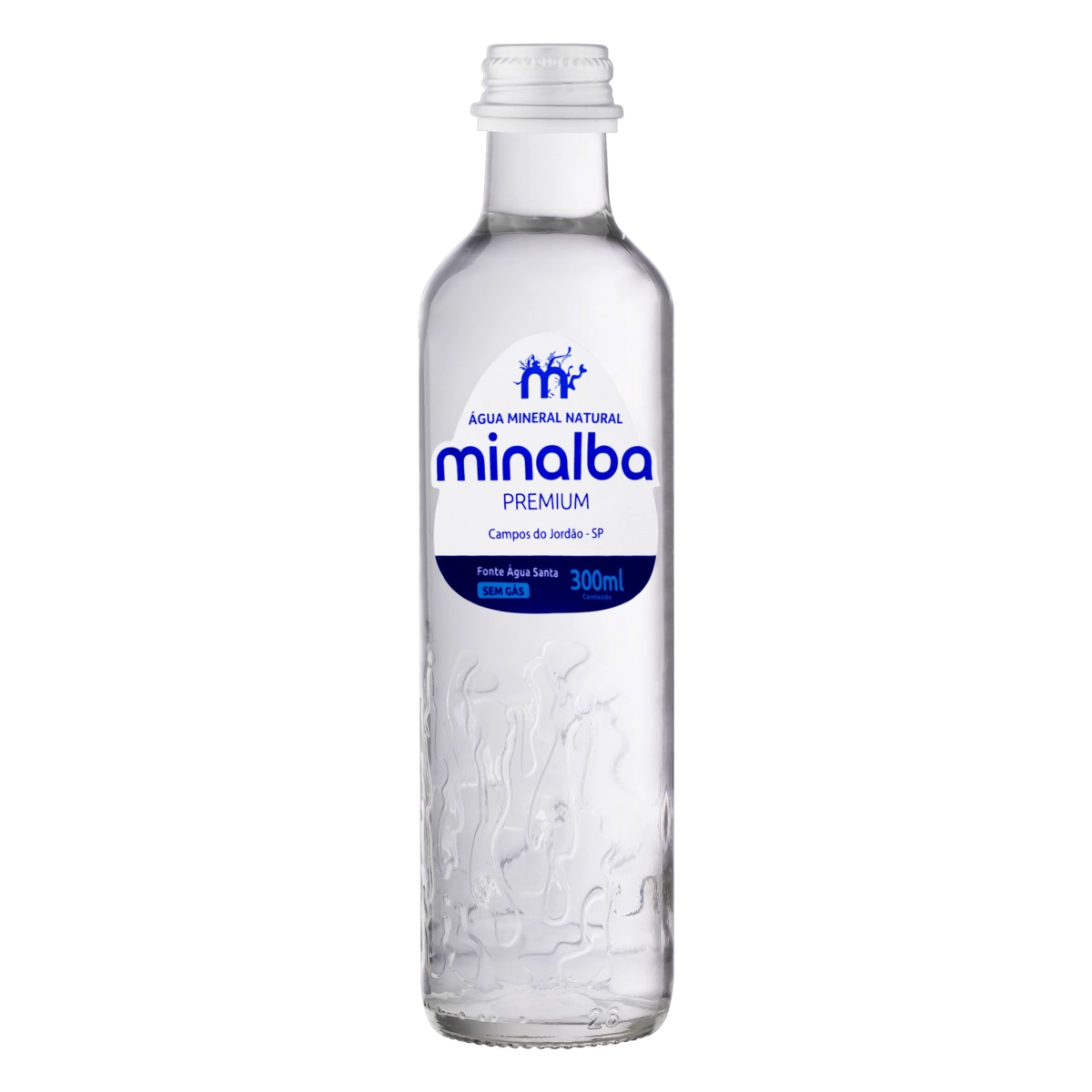 água Mineral Natural Sem Gás Minalba Premium Garrafa 300ml
