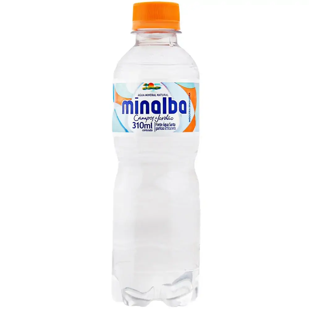 água Mineral Natural Com Gás Minalba Garrafa 310ml