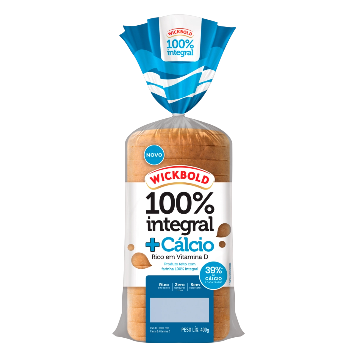 Pão De Forma Integral Wickbold Cálcio Pacote 400g