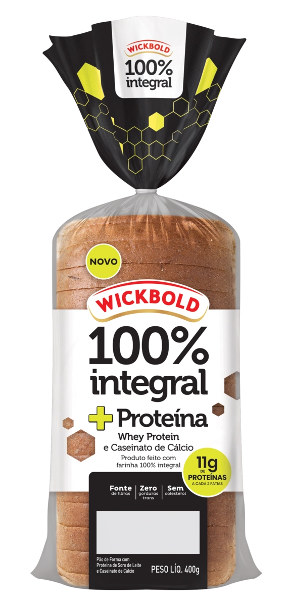Pão de Forma Integral Wickbold + Proteína Pacote 400g