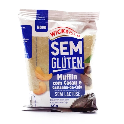 Muffin Com Cacau E Castanha-De-Cajú WICKBOLD Sem Glúten E Sem Lactose Pacote 40g