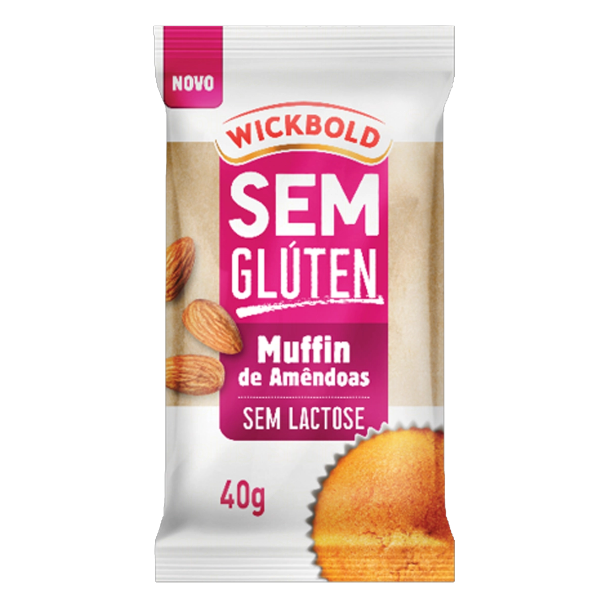 Muffin De Amêndoas WICKBOLD Sem Glúten E Sem Lactose Pacote 40g