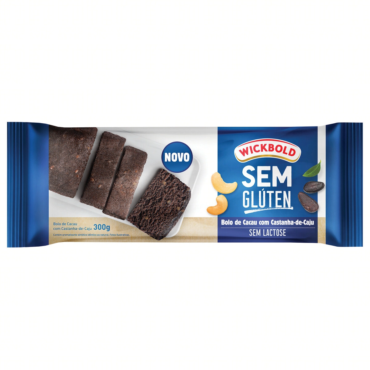 Bolo de Cacau com Castanha de Caju sem Glúten 300g