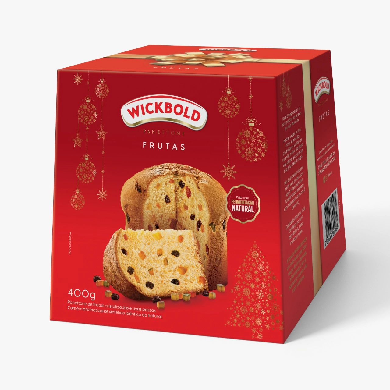 Panettone Com Frutas Cristalizadas E Uvas Passas Wickbold Caixa 400g