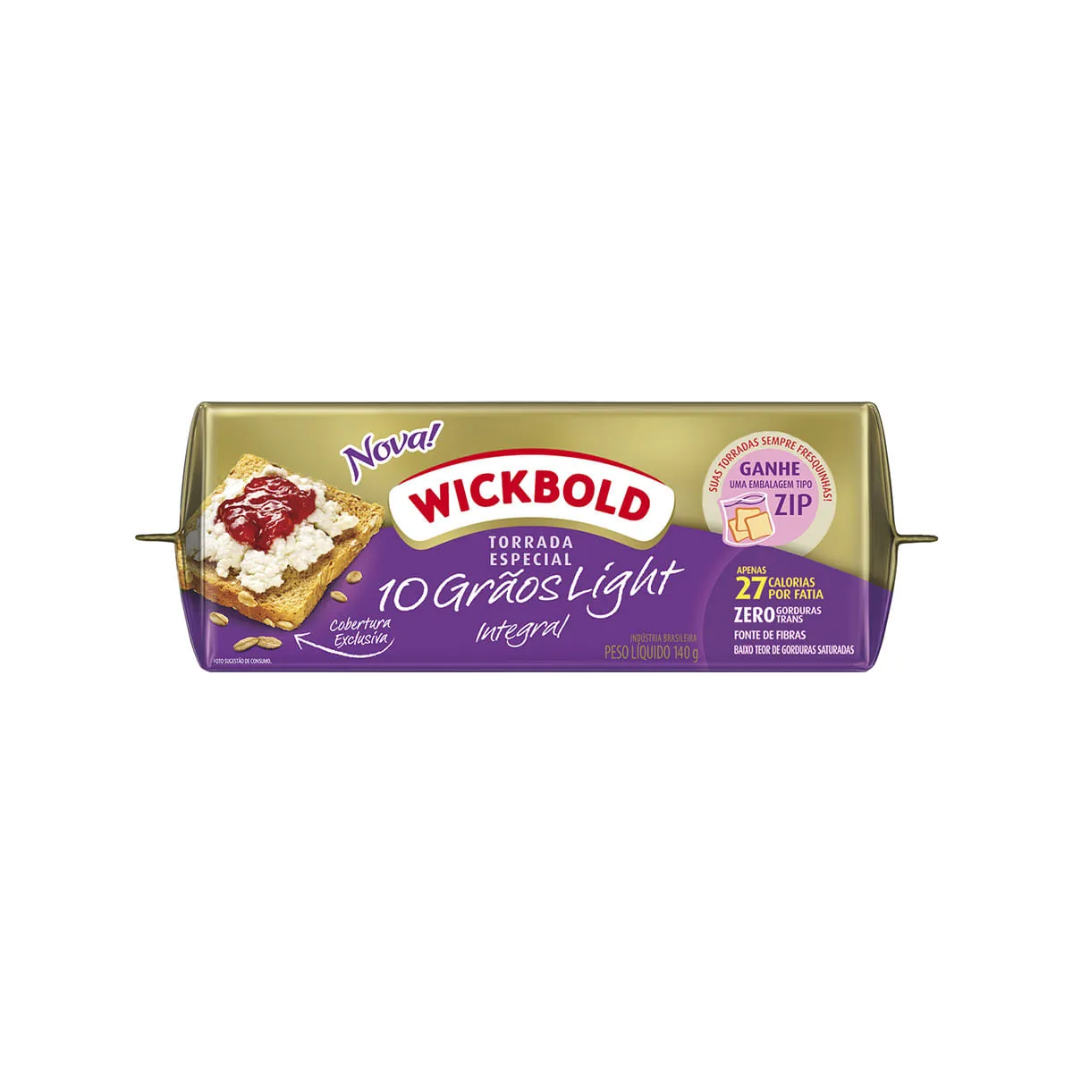 Torrada Salgada Integral Wickbold Especial 140g