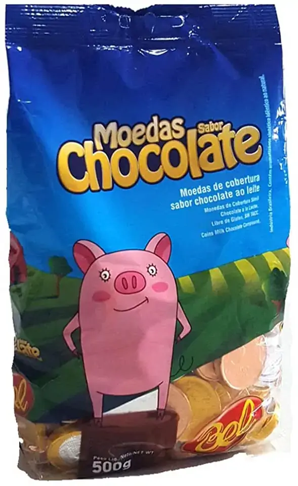 Moedas De Chocolate Bel Pacote 500g