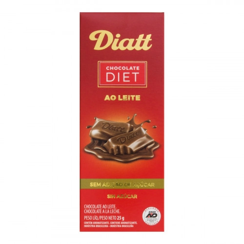 Chocolate Ao Leite Diet Diatt Caixa 25g