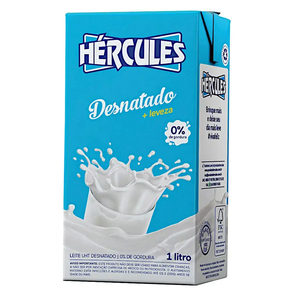Leite L.vida Hercules 1lt Desnatado