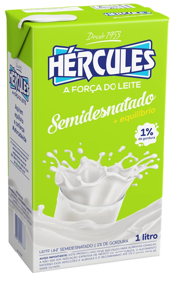 Leite Uht Hercules Semi Desnatado 1l