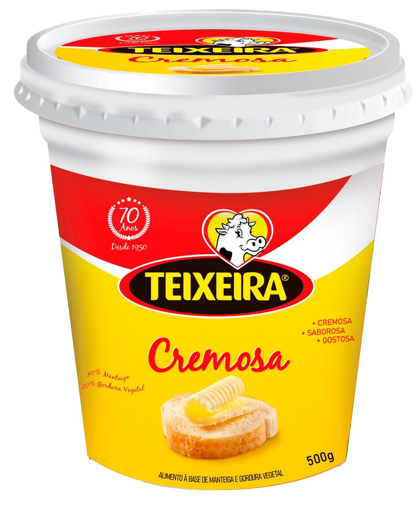 Manteiga Teixeira Cremosa Pt 500g C/sal