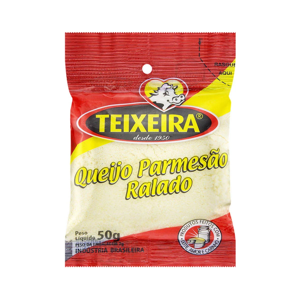Queijo Parmesão Ralado Teixeira Pacote 50g