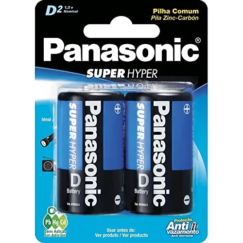 Pilha Panasonic Comum D Grande 2x1 Sm