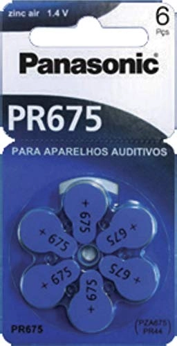 Bateria Auditiva Panasonic Com 6 Unidades Ref: Pr675h