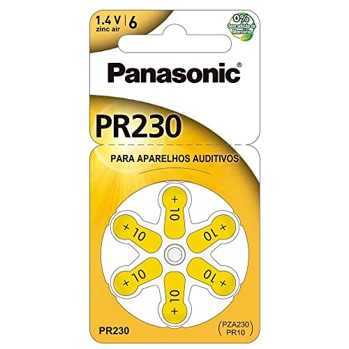 Bateria Panasonic Auditiva Com 6 Baterias Ref: Pr230h