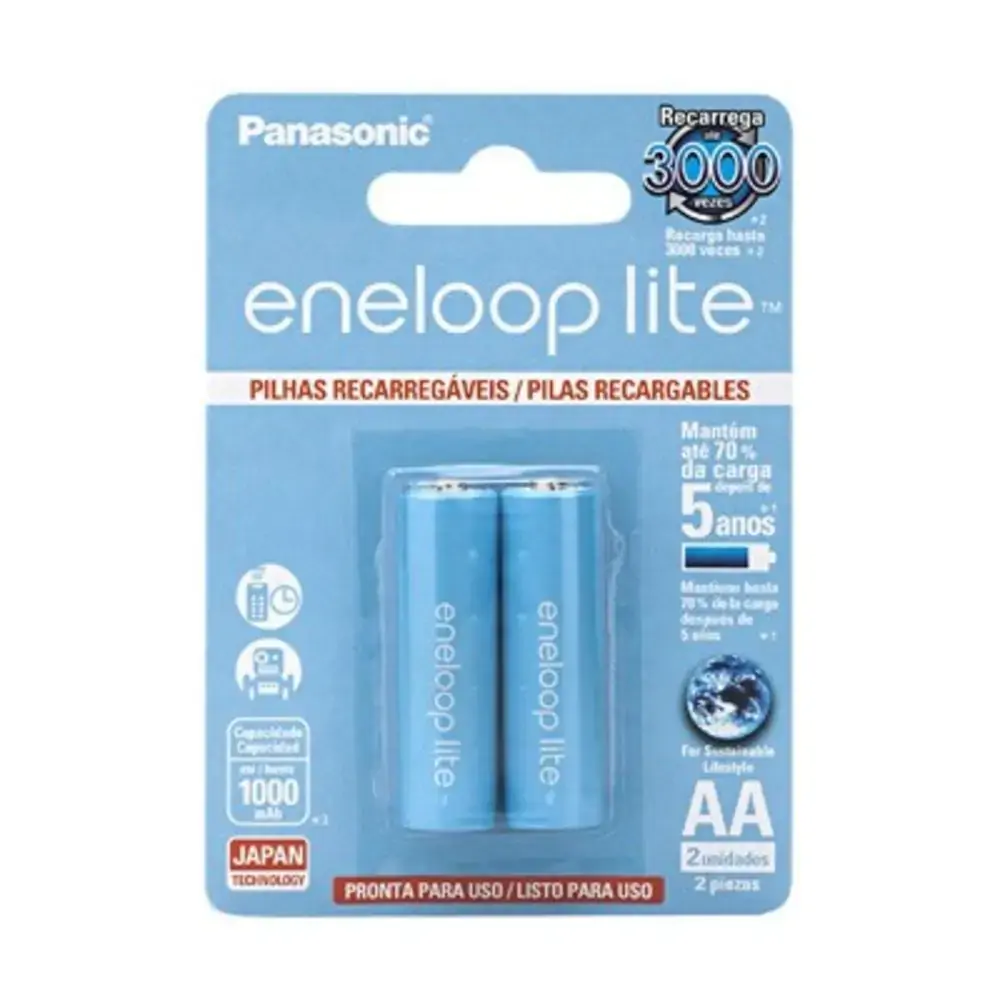 Pilha Panasonic Recarregavel Aa C/2