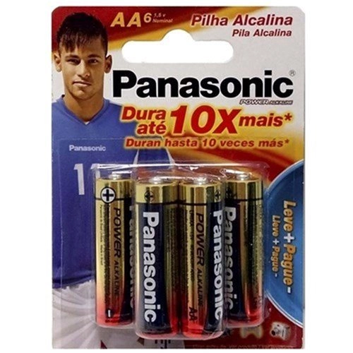 Pilha AA Alcalina LR6XAB/L6P5192 Cartela C/6 (leve +. Pague -) Panasonic - CAR / 6