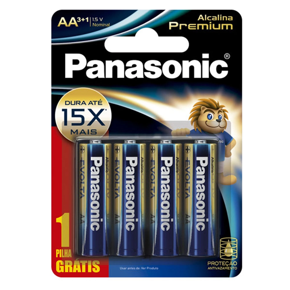 Pilha Panasonic Alcalina Premium Aa Lv4 Pg3