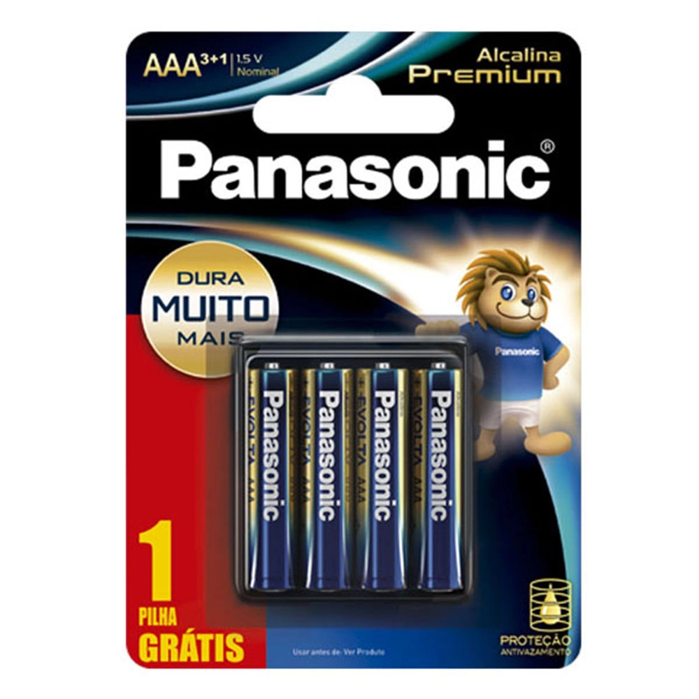 Pilha Panasonic Alcalina Premium Aaa Lv4 Pg3