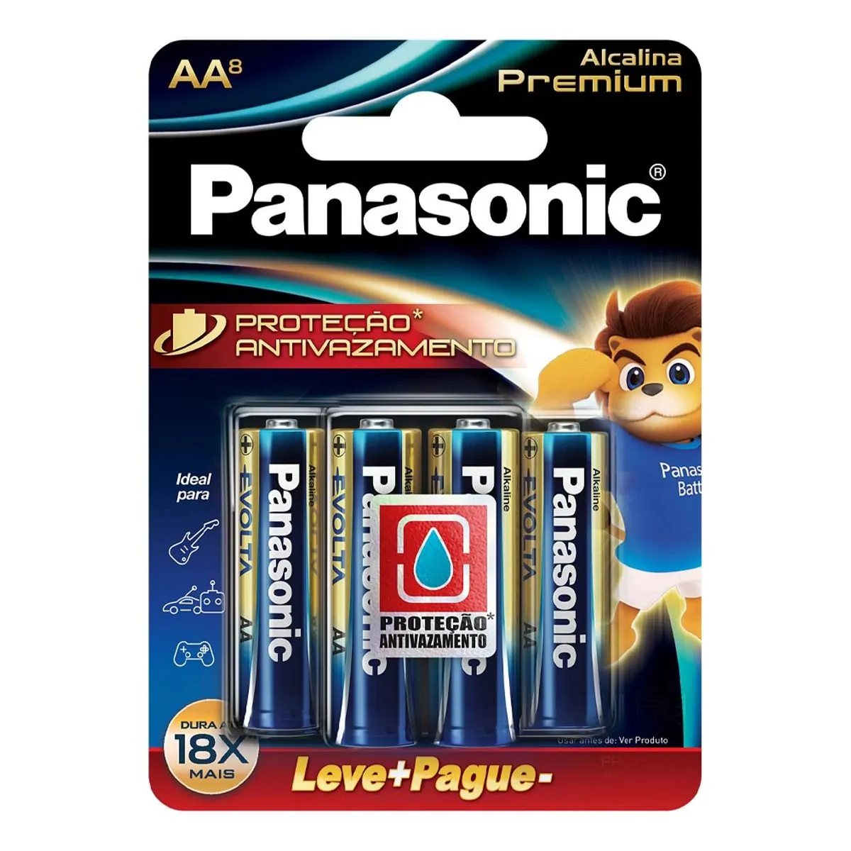 Pilha Alcalina Aa Pequena 1 5v Panasonic 2un