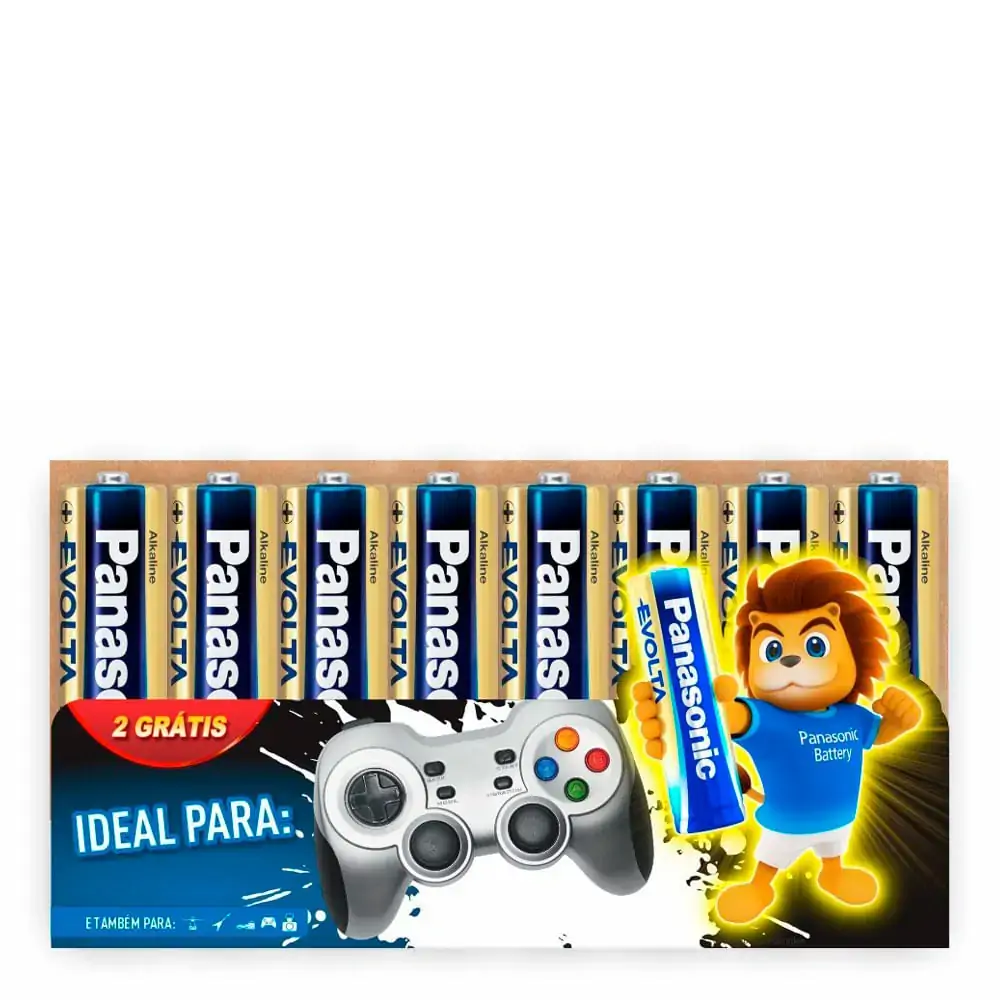 Pilha Alcalina Aaa Palito 1 5v Panasonic 4 Unidades