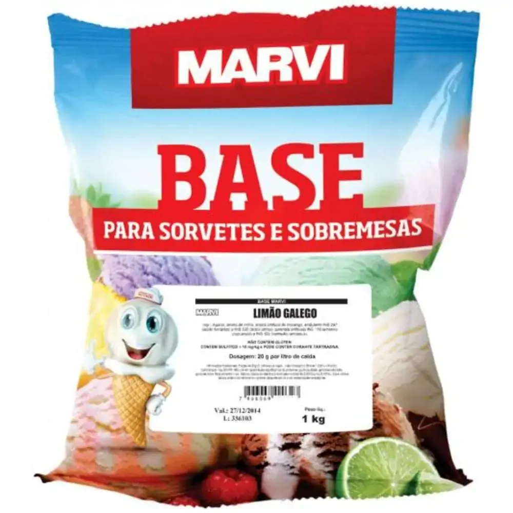 Po Sorvete Marvi 1kg Limao