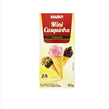 Mini Casquinha Para Sorvete Biscoito Doce Marvi Caixa 105g