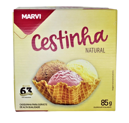 Casquinha Sorvete Marvi Cestinha C/5