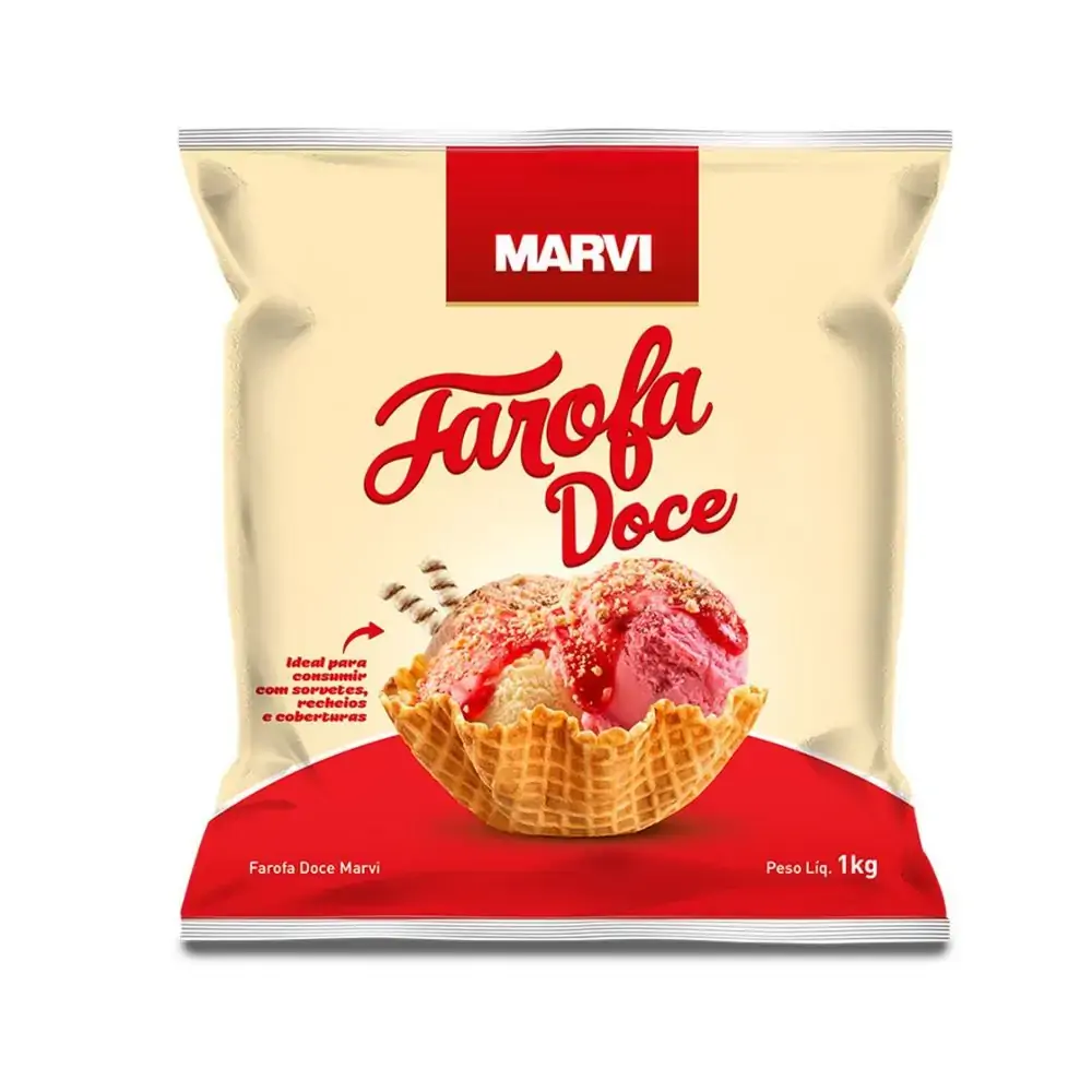Farofa Crocante Marvi 1kg Amend./cast.caju