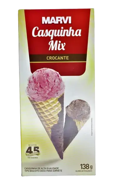 Casquinha Sorvete Marvi 138g Doce C/12