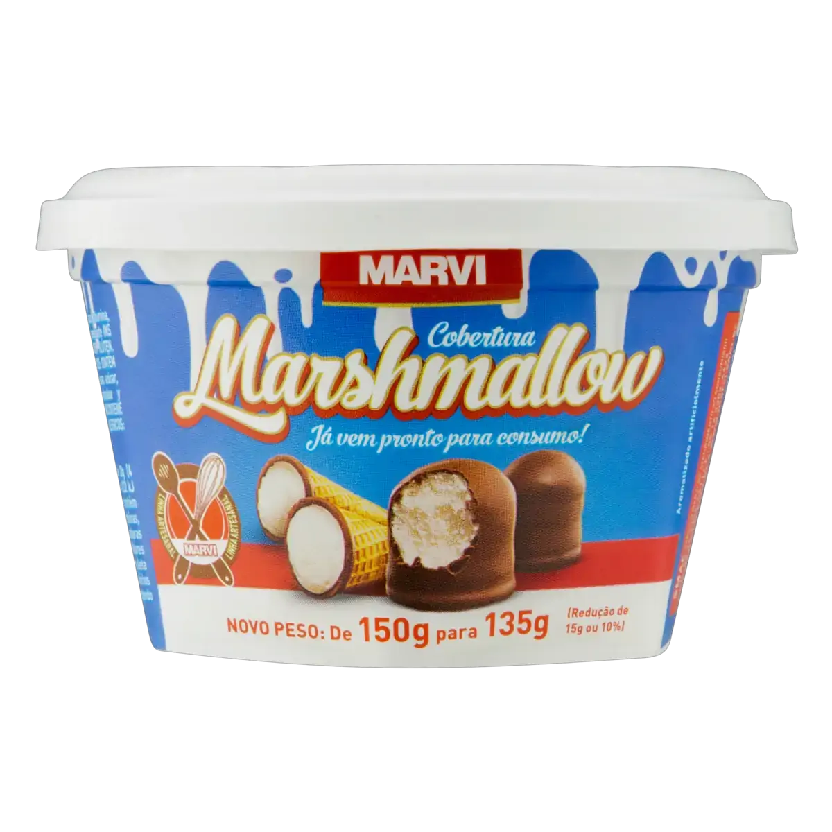 Cobertura Marshmallow Marvi Artesanal Pote 135g