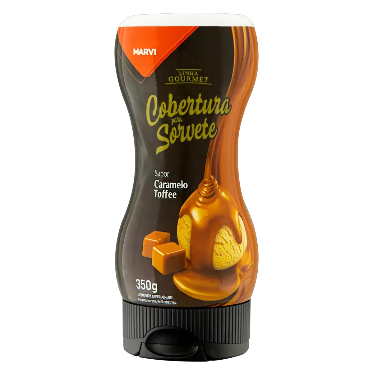 Cobertura Para Sorvete Caramelo Toffee Marvi Gourmet Squeeze 350g
