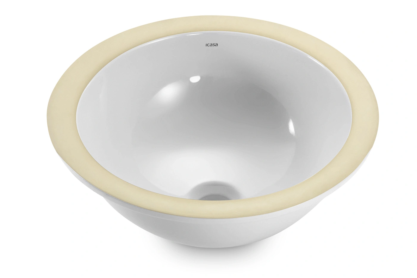 Cuba De Louça Embutir Redonda Branca 36cm - Icasa