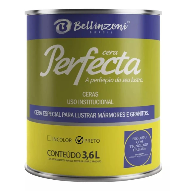 Cera Para Mármore Granito Preta 3,6l Perfecta - Bellinzoni