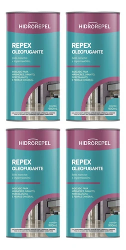 Impermeabilizantes Hidrorepel 900ml Mármores Granitos 4 Unid