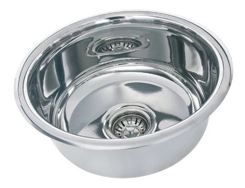 Cuba Fischer Inox Redonda Alto Brilho Aço 304 25cm + Válvula 2 1/2 Polida