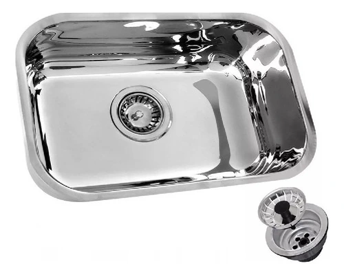 Cuba Fischer Inox 430 Numero 2 56x34x14 Com Válvula 3 1/2 Polida