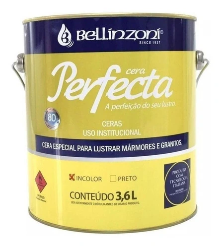 Kit 4 Cera Bellinzoni Italiana Perfecta 3,6 Mármore Granito Incolor