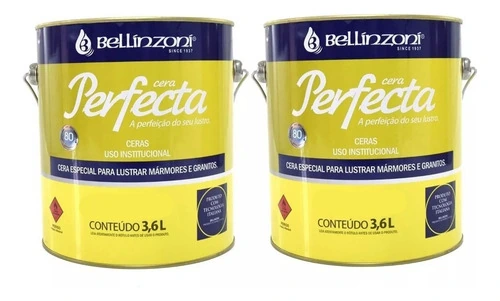 Kit 2 Cera Bellinzoni Italiana Perfecta 3,6l Mármore Granito Preto
