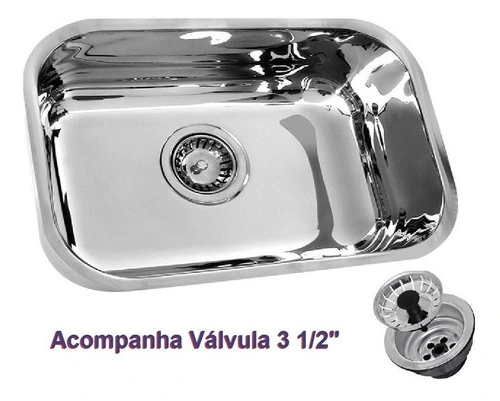Cuba Metalpress Inox 430 Numero 2 56x34x17 + Válvula 3 1/2.. ´polida