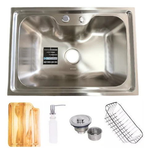 Cuba Gourmet Inox 304 62x43x21 Com Acessorios - Rr