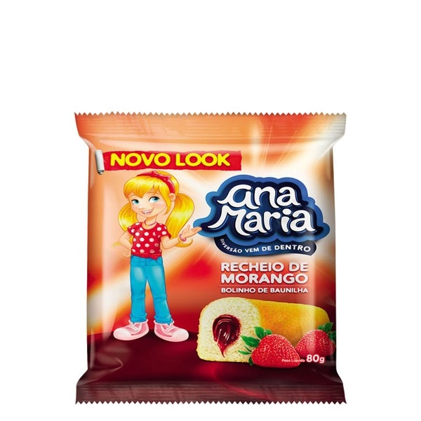 Bolinho Ana Maria Sabor Morango Pullman 80g