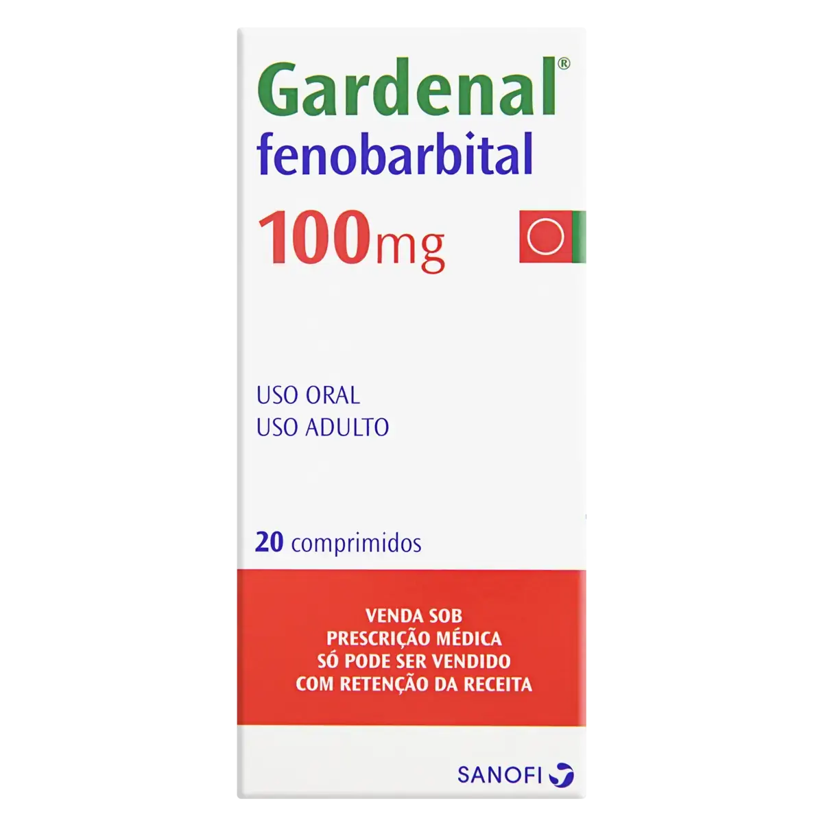 Gardenal 100mg Sanofi Caixa 20 Comprimidos