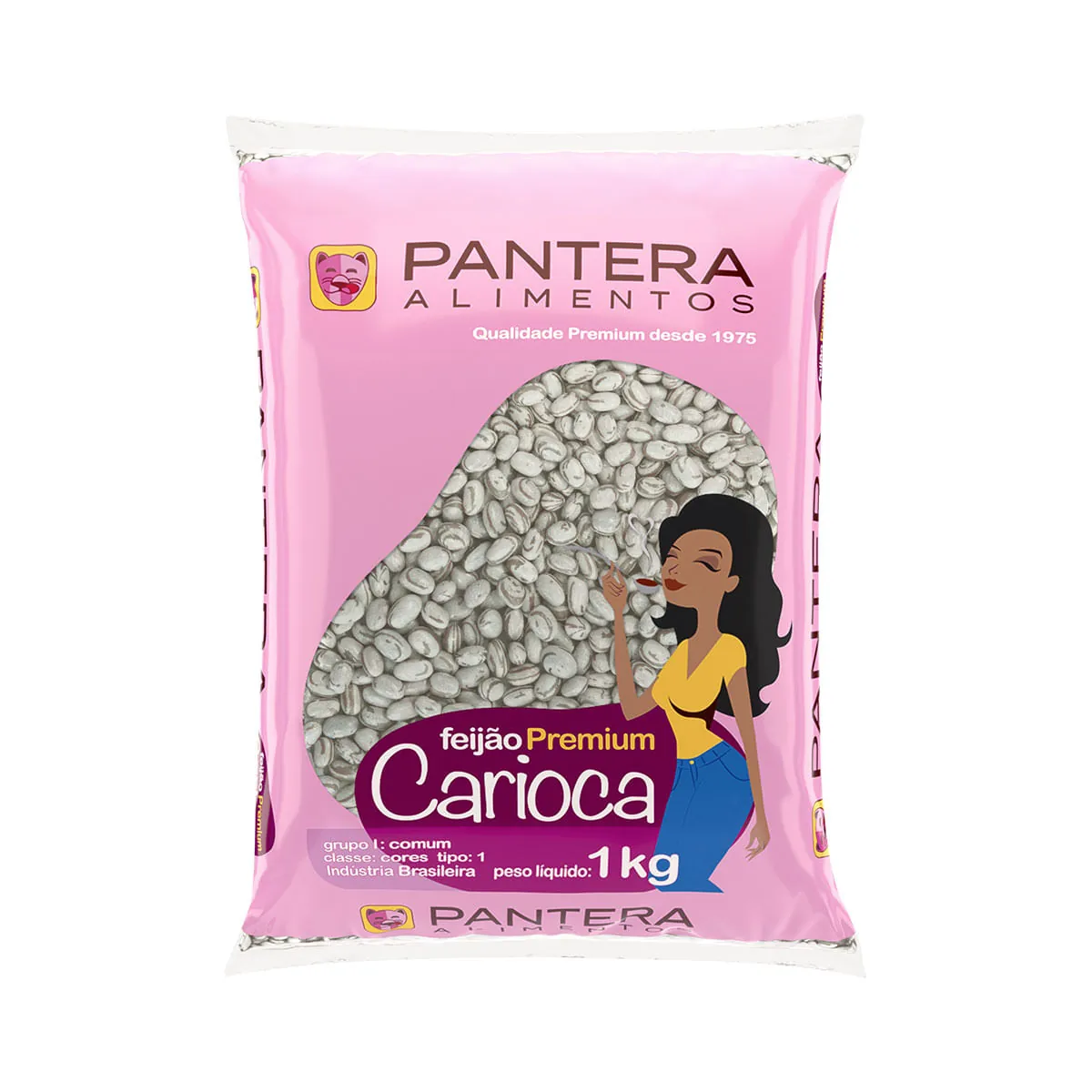 Feijão Carioca Tipo 1 Pantera Premium Pacote 1kg