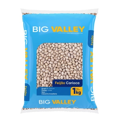 Feijão Carioca Tipo 1 Big Valley Pacote 1kg