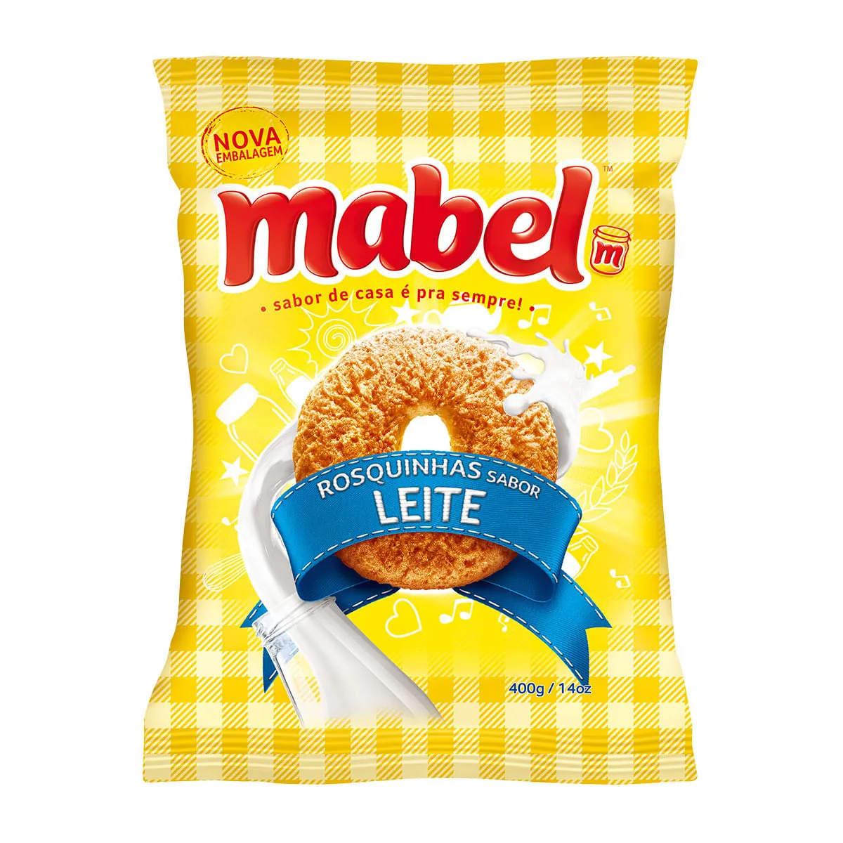 Biscoito Rosquinha Leite Mabel Pacote 400g
